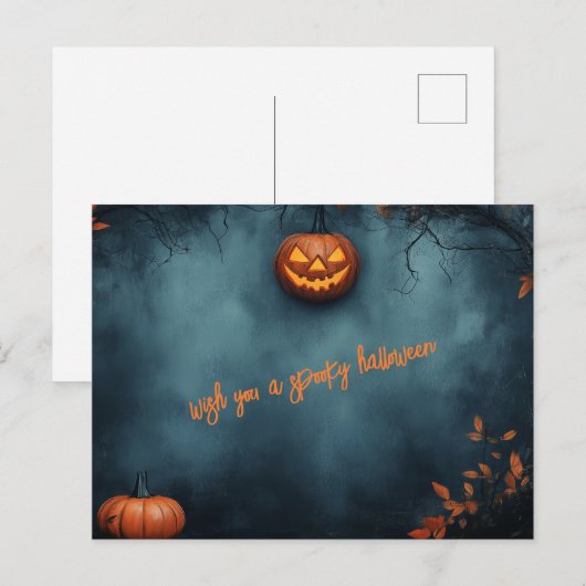 Spooky Halloween Briefkaart (Voorkant / Achterkant)