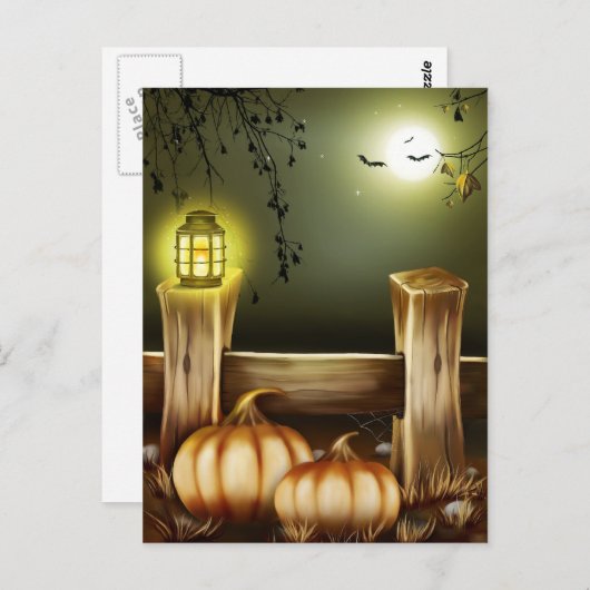 Spooky Halloween Briefkaart (Voorkant / Achterkant)