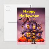 Spooky Halloween Briefkaart (Voorkant / Achterkant)