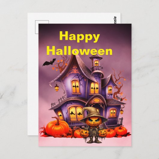 Spooky Halloween Briefkaart (Voorkant / Achterkant)