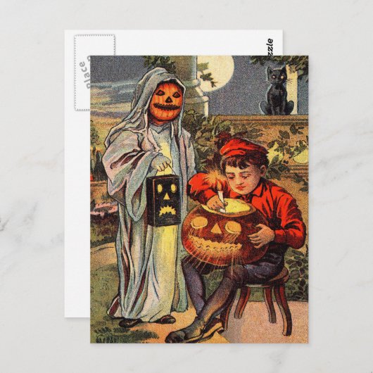 Spooky Halloween Briefkaart (Voorkant / Achterkant)