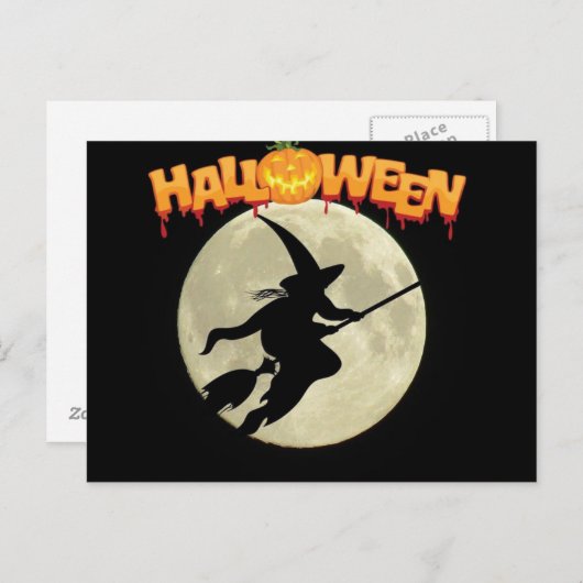Spooky Halloween Briefkaart (Voorkant / Achterkant)