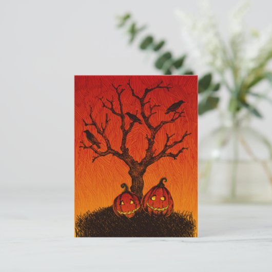 Spooky Halloween Briefkaart (Staand voorkant)