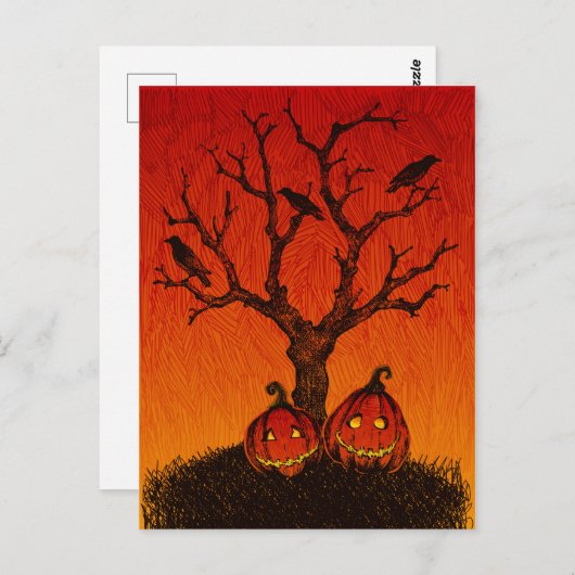 Spooky Halloween Briefkaart (Voorkant / Achterkant)