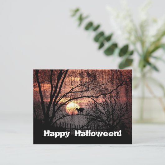 Spooky Halloween Briefkaart (Staand voorkant)