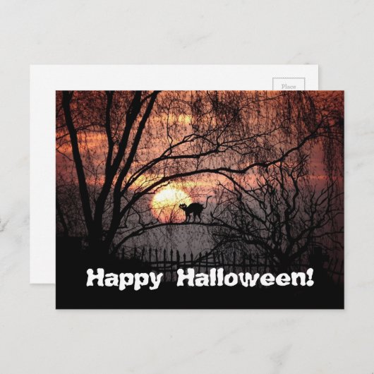 Spooky Halloween Briefkaart (Voorkant / Achterkant)
