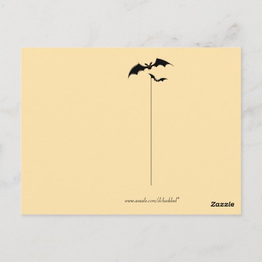 Spooky  Halloween Briefkaart (Achterkant)