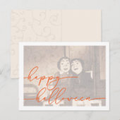 Spooky Halloween Briefkaart Sjabloon (Voorkant / Achterkant)