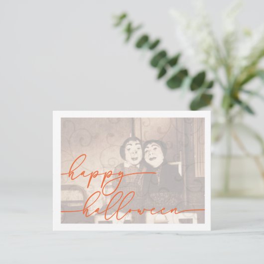 Spooky Halloween Briefkaart Sjabloon (Staand voorkant)