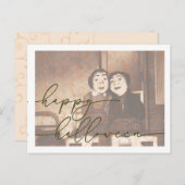 Spooky Halloween Briefkaart Sjabloon (Voorkant / Achterkant)