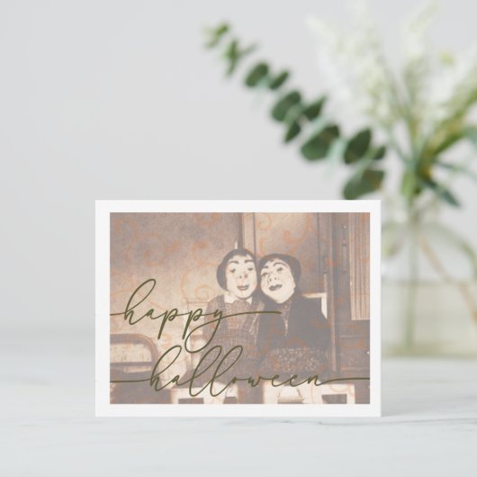 Spooky Halloween Briefkaart Sjabloon (Staand voorkant)