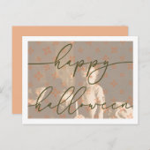 Spooky Halloween Briefkaart Sjabloon (Voorkant / Achterkant)