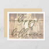 Spooky Halloween Briefkaart Sjabloon (Voorkant / Achterkant)