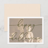 Spooky Halloween Briefkaart Sjabloon (Voorkant / Achterkant)