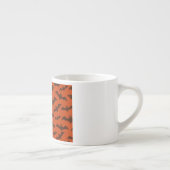 Spooky Halloween Brown Bats Pattern Espresso Kop (Rechts)