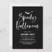 Spooky Halloween Brush Lettering | Costuum Party Kaart (Voorkant)