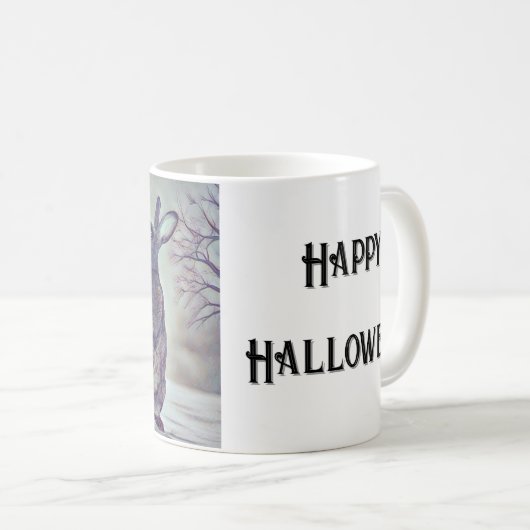 Spooky Halloween Bunny Rabbit Mok (Voorkant rechts)