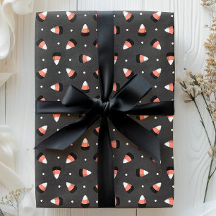 Spooky Halloween Candy Corn Patroon Cadeaupapier