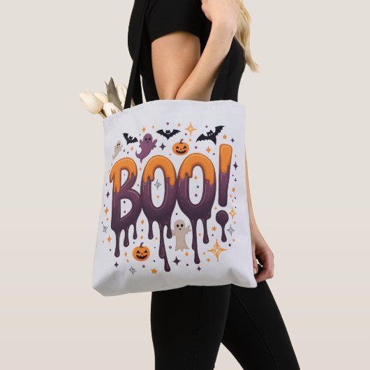 Spooky Halloween Canvas tas | Fun Trick or treat D (Dichtbij)