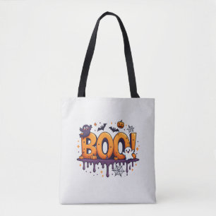 Spooky Halloween Canvas tas Fun Trick or treat D