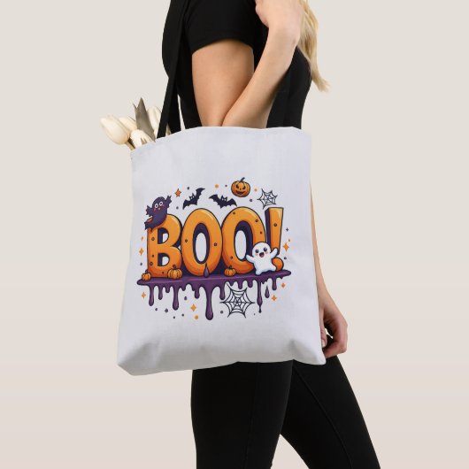 Spooky Halloween Canvas tas | Fun Trick or treat D (Dichtbij)