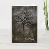 Spooky Halloween Card with Ghosts and Gravestones Feestdagen Kaart (Voorkant)