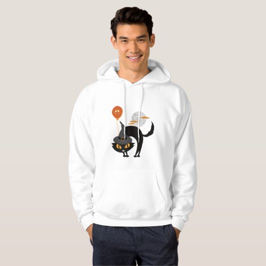 Spooky Halloween Cat Hoodie (Voorkant volledig)