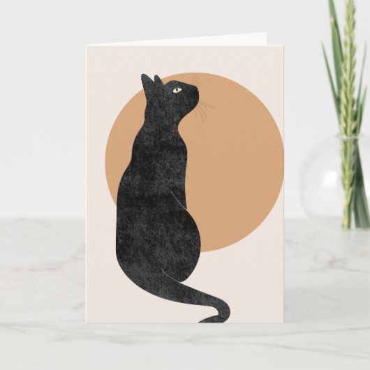 Spooky Halloween Cat Kaart (Voorkant)