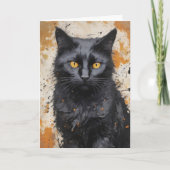 Spooky Halloween Cat Kaart (Voorkant)