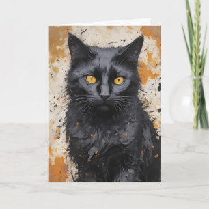 Spooky Halloween Cat Kaart