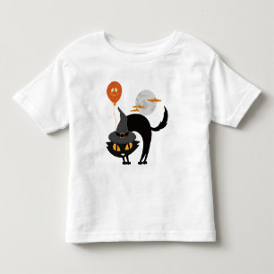 Spooky Halloween Cat Kinder Shirts