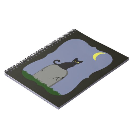 Spooky Halloween Cat Notitieboek (Linkerzijde)