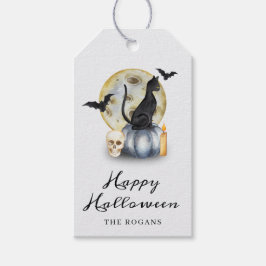 Spooky Halloween Cat Pumpkin Cadeaulabel
