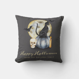 Spooky Halloween Cat Pumpkin Kussen