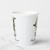 Spooky Halloween Cat Pumpkin Papieren Bekers (Rechts)