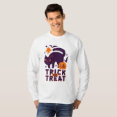 Spooky Halloween Cat T-Shirt (Voorkant volledig)