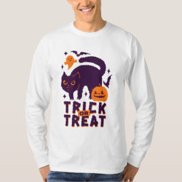 Spooky Halloween Cat T-Shirt
