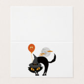 Spooky Halloween Cat Visitekaartje (Buitenkant ongevouwen)