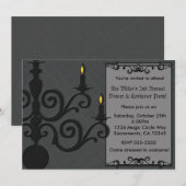 Spooky Halloween Chandelier Dinner Kostuumfeest Kaart (Voorkant / Achterkant)