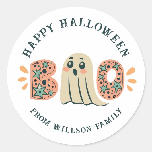 Spooky Halloween Classic Round Sticker (Voorkant)