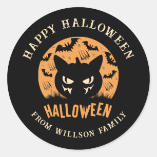 Spooky Halloween Classic Round Sticker
