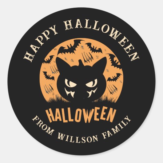 Spooky Halloween Classic Round Sticker (Voorkant)