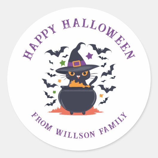Spooky Halloween Classic Round Sticker (Voorkant)