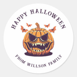 Spooky Halloween Classic Round Sticker