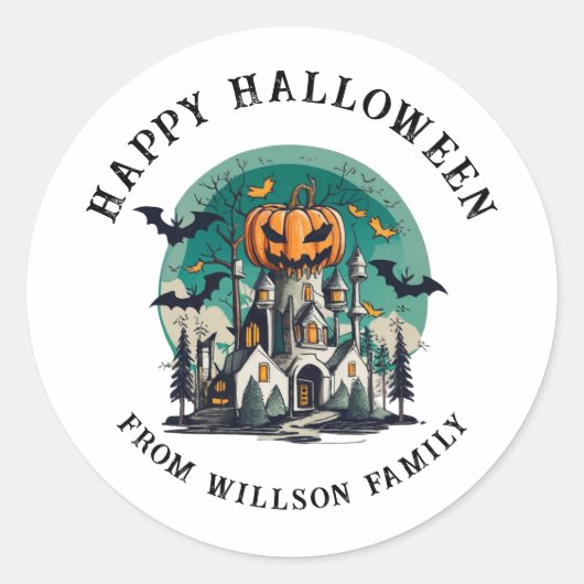 Spooky Halloween Classic Round Sticker (Voorkant)