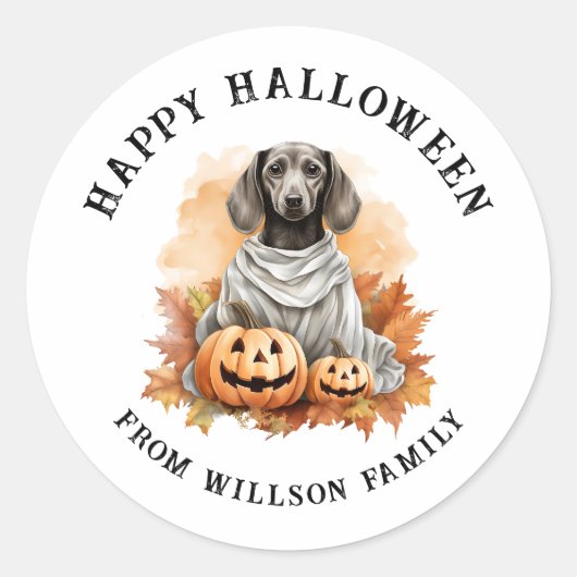 Spooky Halloween Classic Round Sticker (Voorkant)