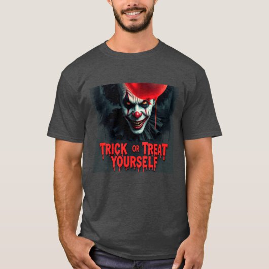  Spooky Halloween Clown Trick or Treat  T-shirt (Voorkant)