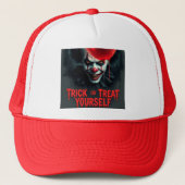 Spooky Halloween Clown Trick-or-Treat Trucker Hat Trucker Pet (Voorkant)