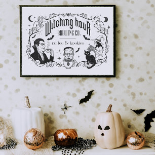 Spooky Halloween Coffee Company Keuken Kunstprint Poster