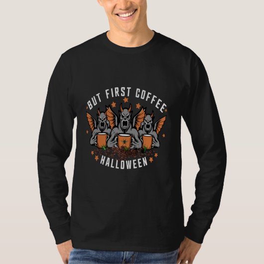 Spooky Halloween Coffee Design voor alle gelegenhe T-shirt (Voorkant)